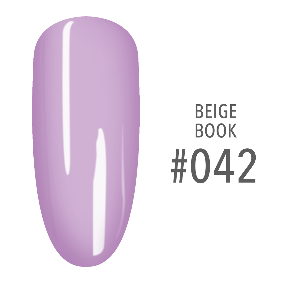 SNS Beige Book #042 Pale Lilac swatch on a nail tip