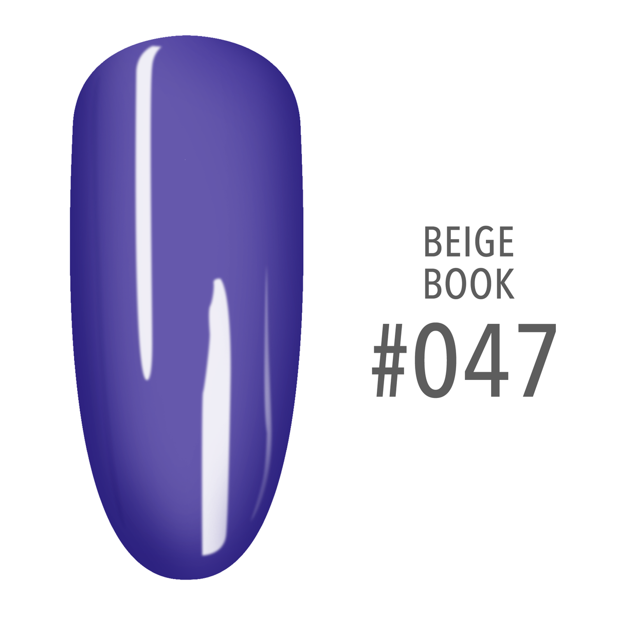 SNS Beige Book #047 Denim Blue swatch on a nail tip
