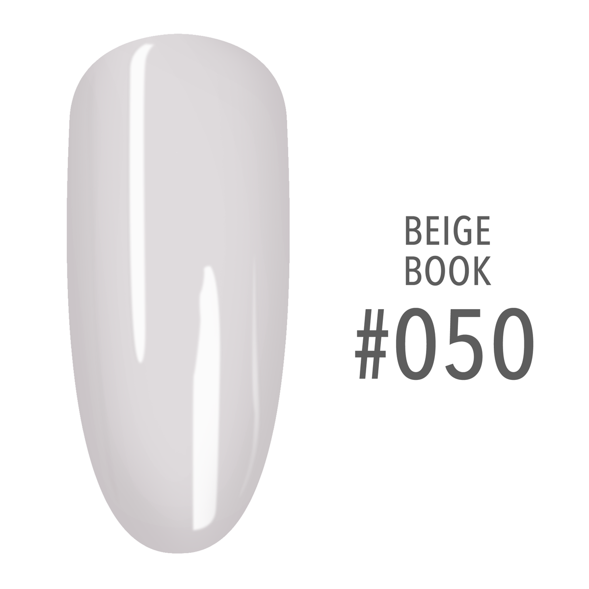 SNS Beige Book #050 Off White swatch on a nail tip