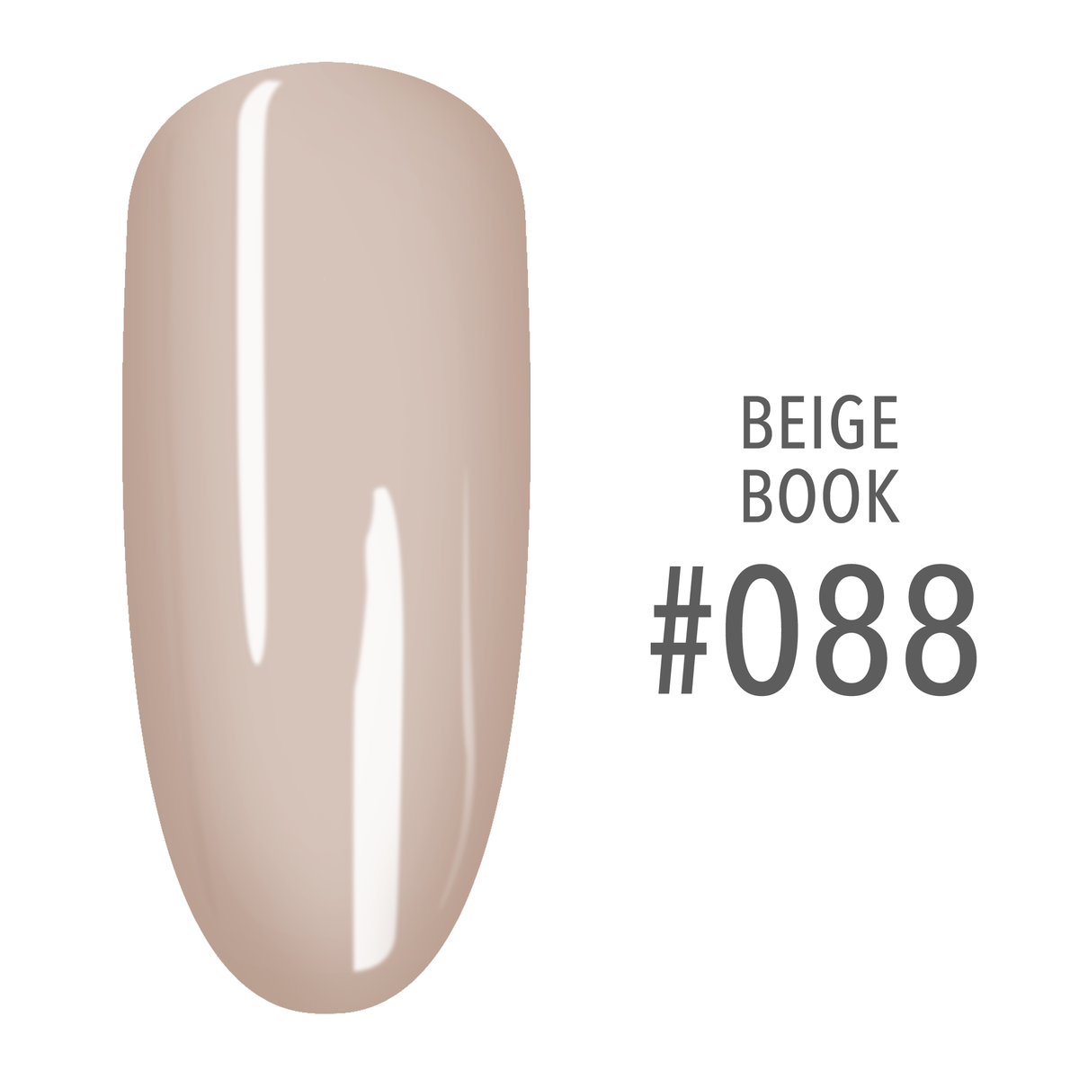 SNS Beige Book #088 Light Nude swatch on a nail tip