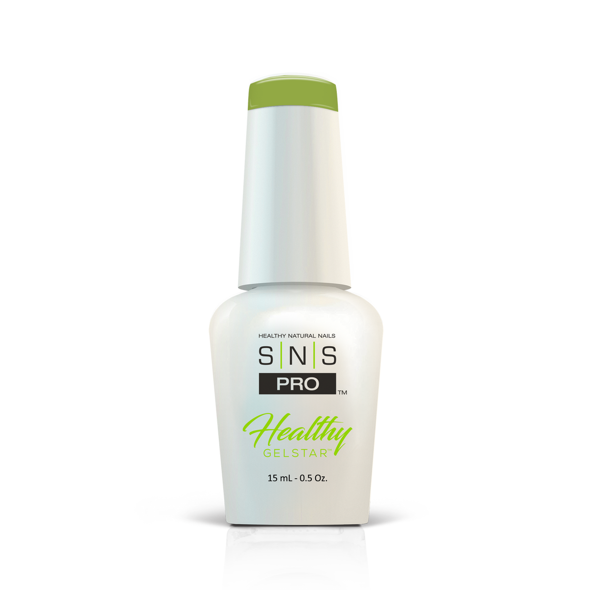 SNS Pro Healthy GelStar gel polish #109 Lime Green bottle, Beige Book Collection