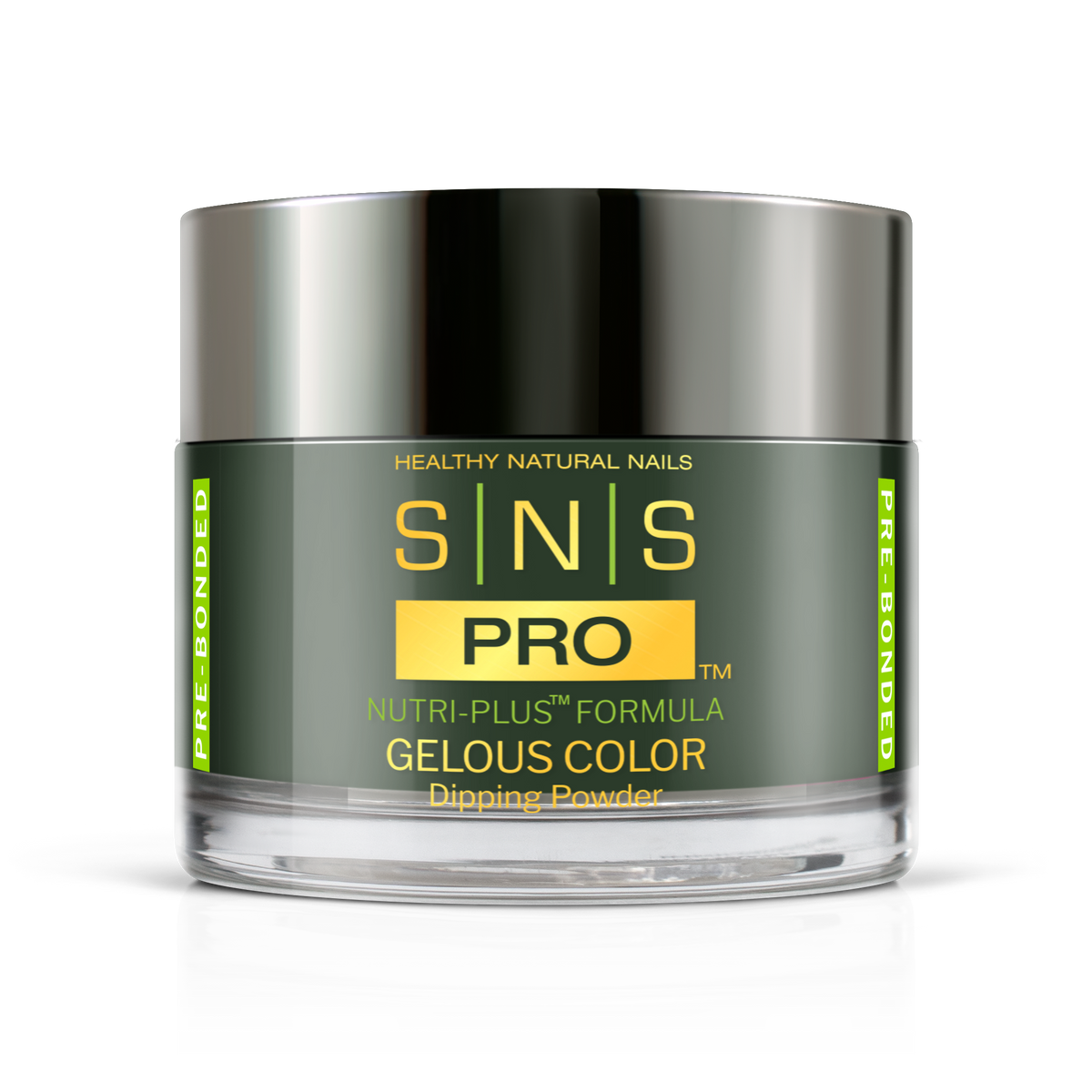 SNS Dip & Acrylic Powder #114 Dark Green 1.5 oz jar, Beige Book Collection