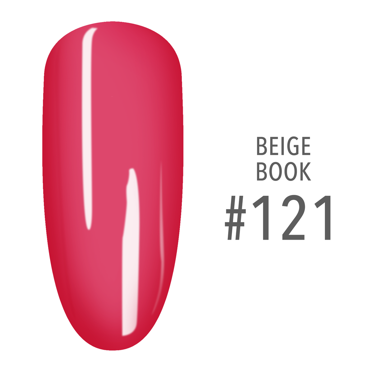SNS Beige Book #121 Pink swatch on a nail tip