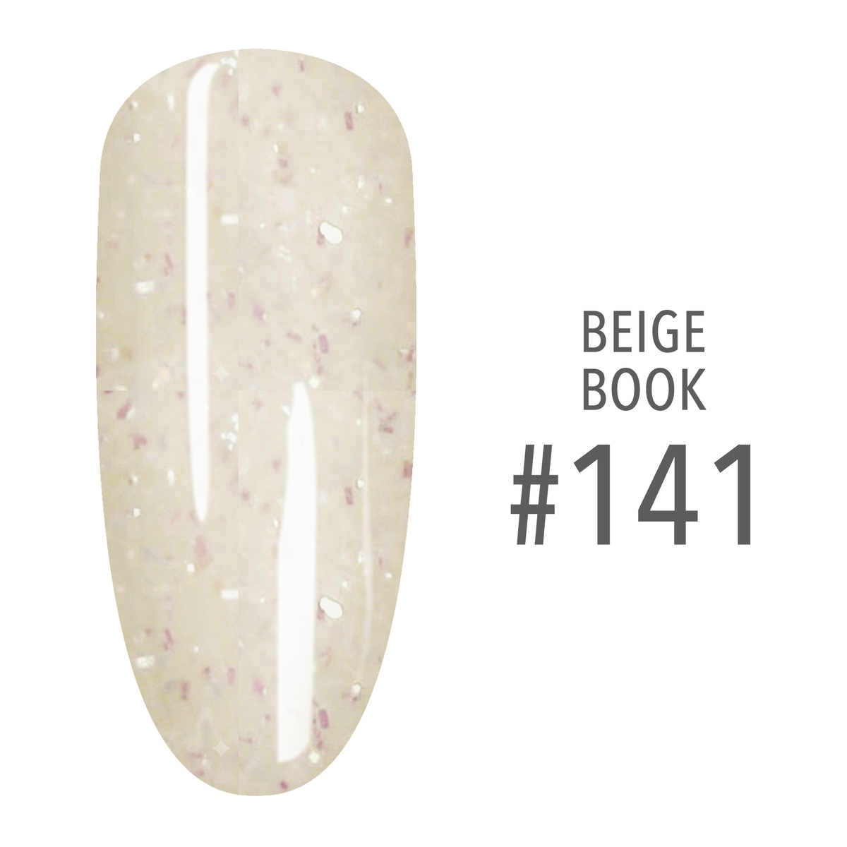 SNS Beige Book #141 Light Nude swatch on a nail tip