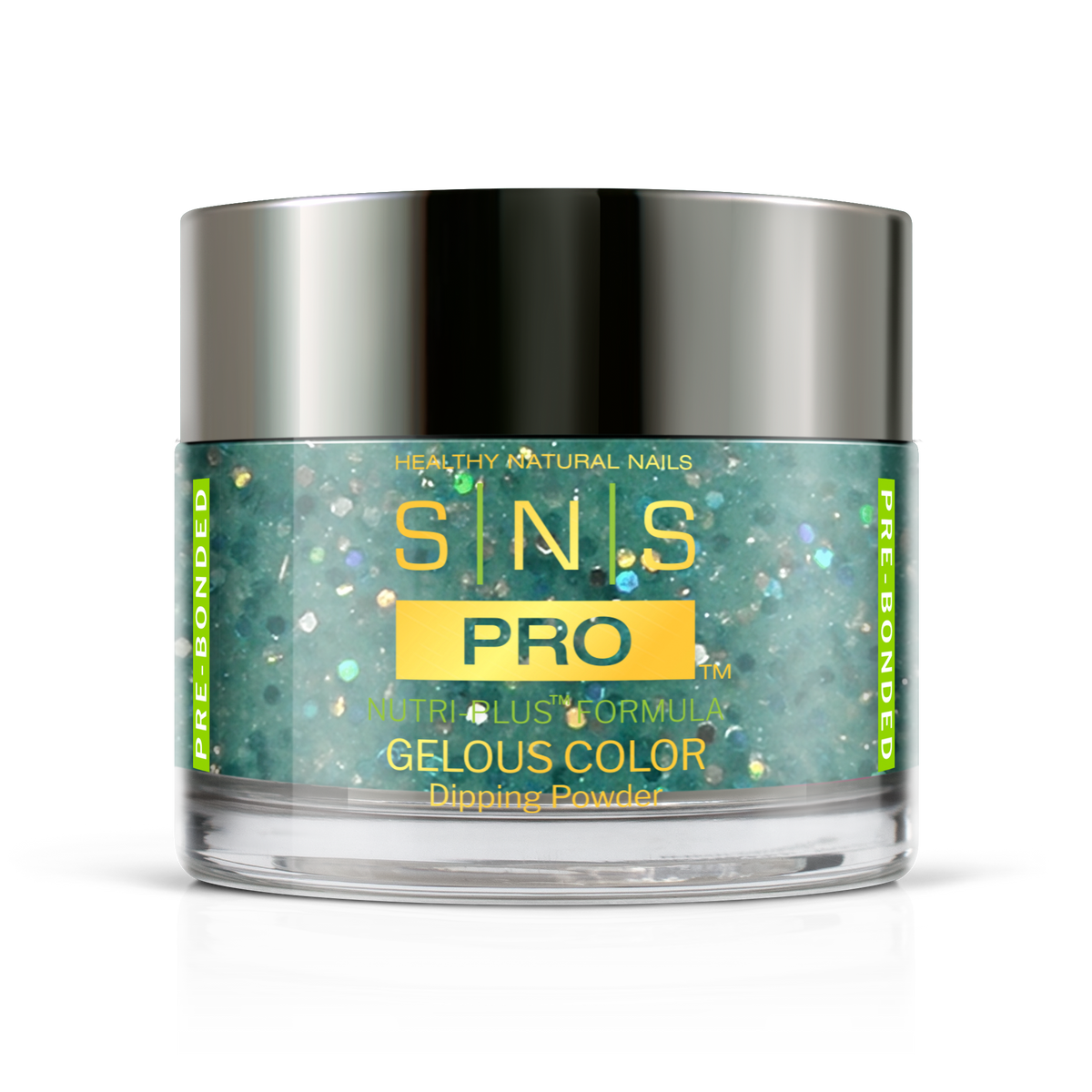 SNS Dip & Acrylic Powder #144 Teal Glitter 1.5 oz jar, Beige Book Collection