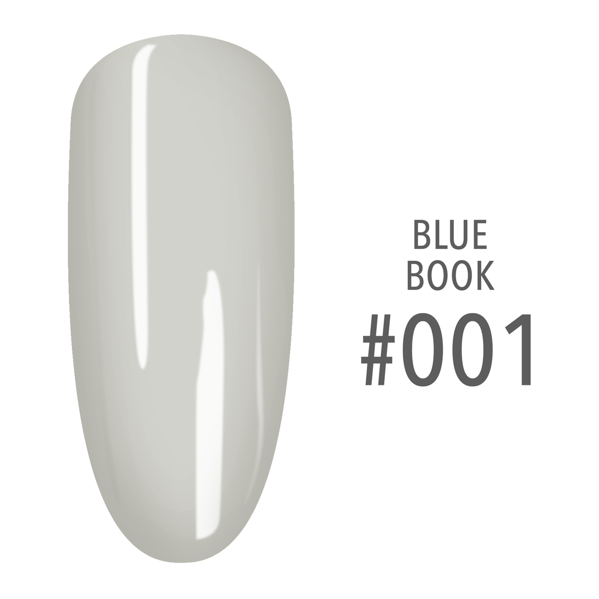 SNS Blue Book #001 Off White swatch on a nail tip