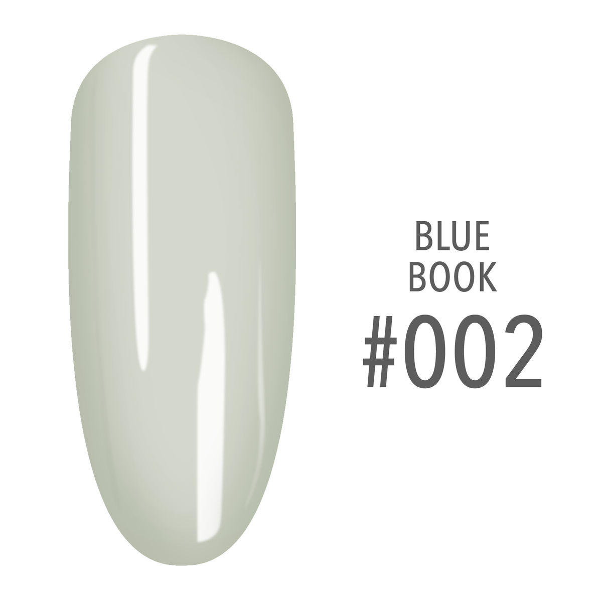 SNS Blue Book #002 Pale Sage swatch on a nail tip