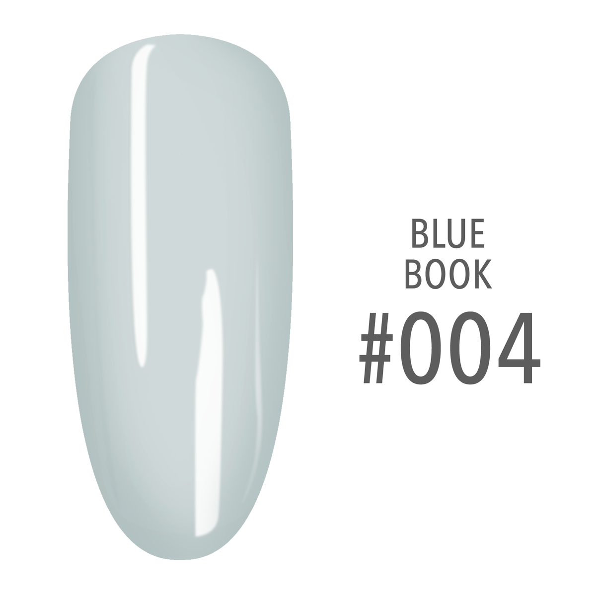 SNS Blue Book #004 Ice Blue swatch on a nail tip
