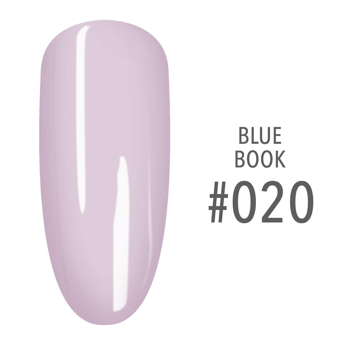 SNS Blue Book #020 Pale Pink swatch on a nail tip