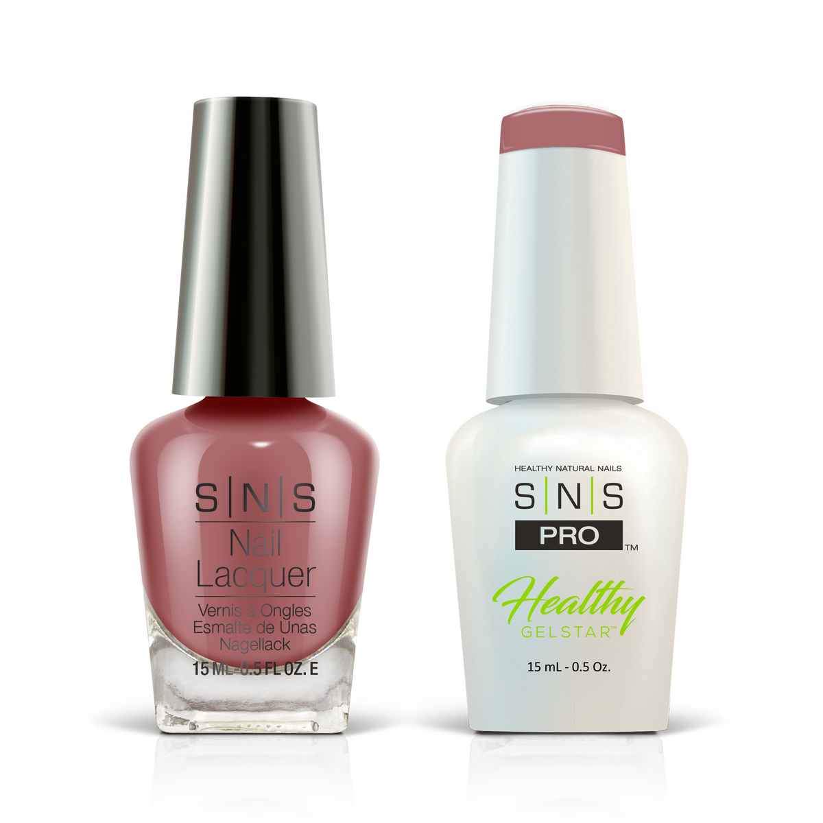SNS Blue Book #038 rosewood GelStar gel and nail lacquer duo, 0.5 oz each