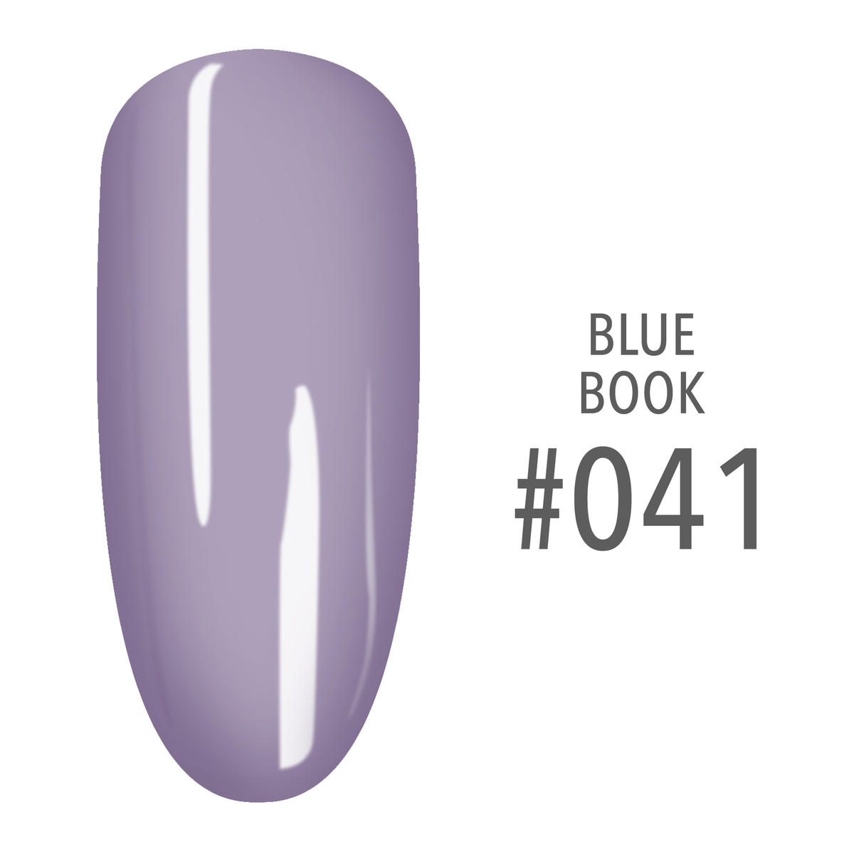 SNS Blue Book #041 Lavender swatch on a nail tip