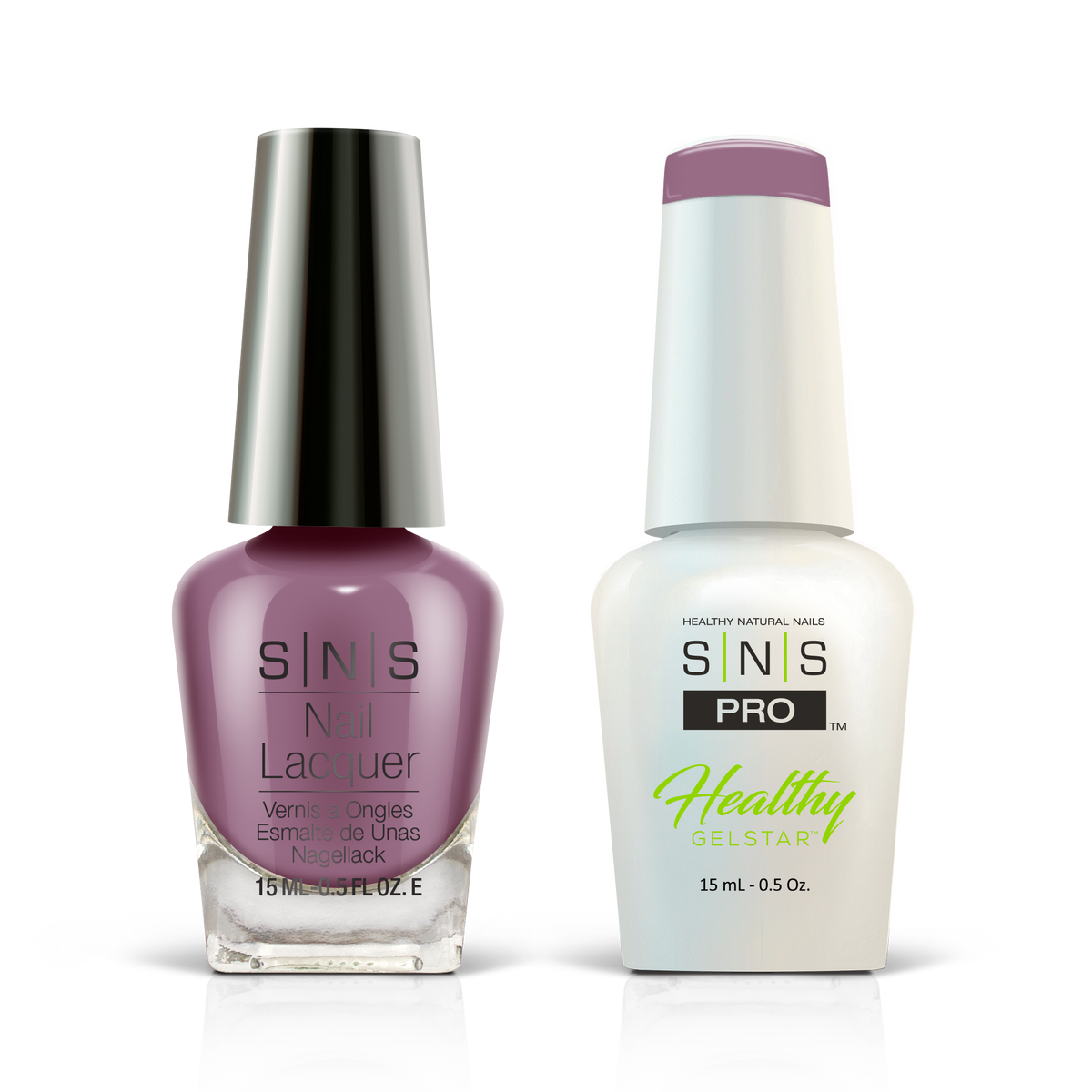SNS Blue Book #057 mauve GelStar gel and nail lacquer duo, 0.5 oz each