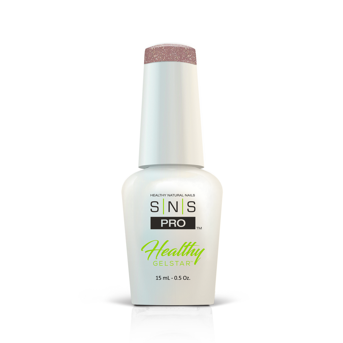 SNS Pro Healthy GelStar gel polish, 0.5 oz, Blue Book #065 rose gold glitter