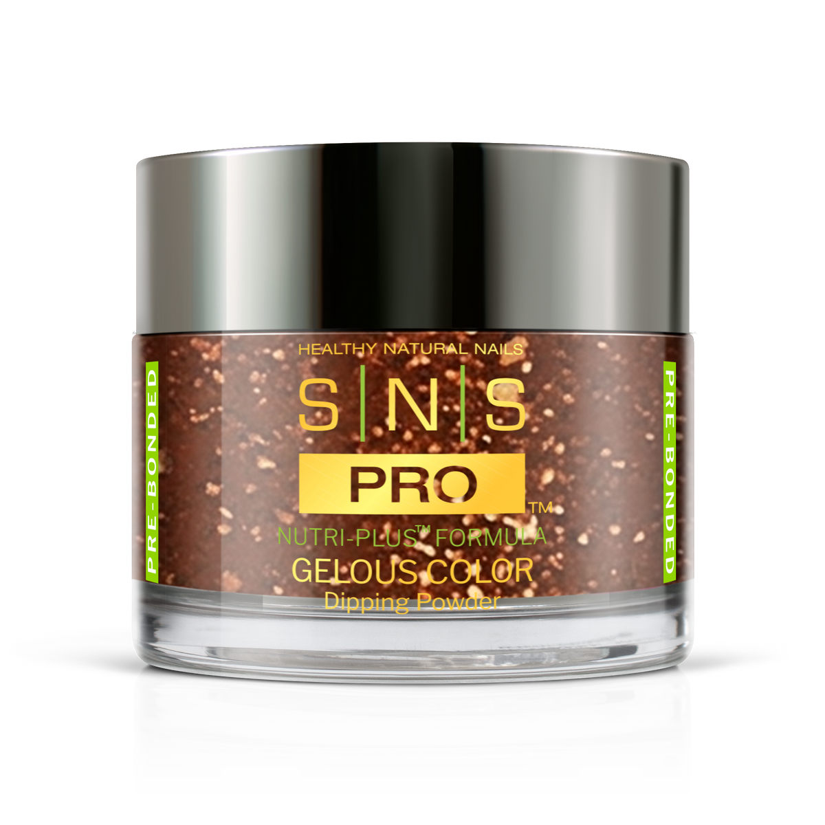 SNS Dip & Acrylic Powder #070 Burnt Orange Glitter 1.5 oz jar, Blue Book Collection