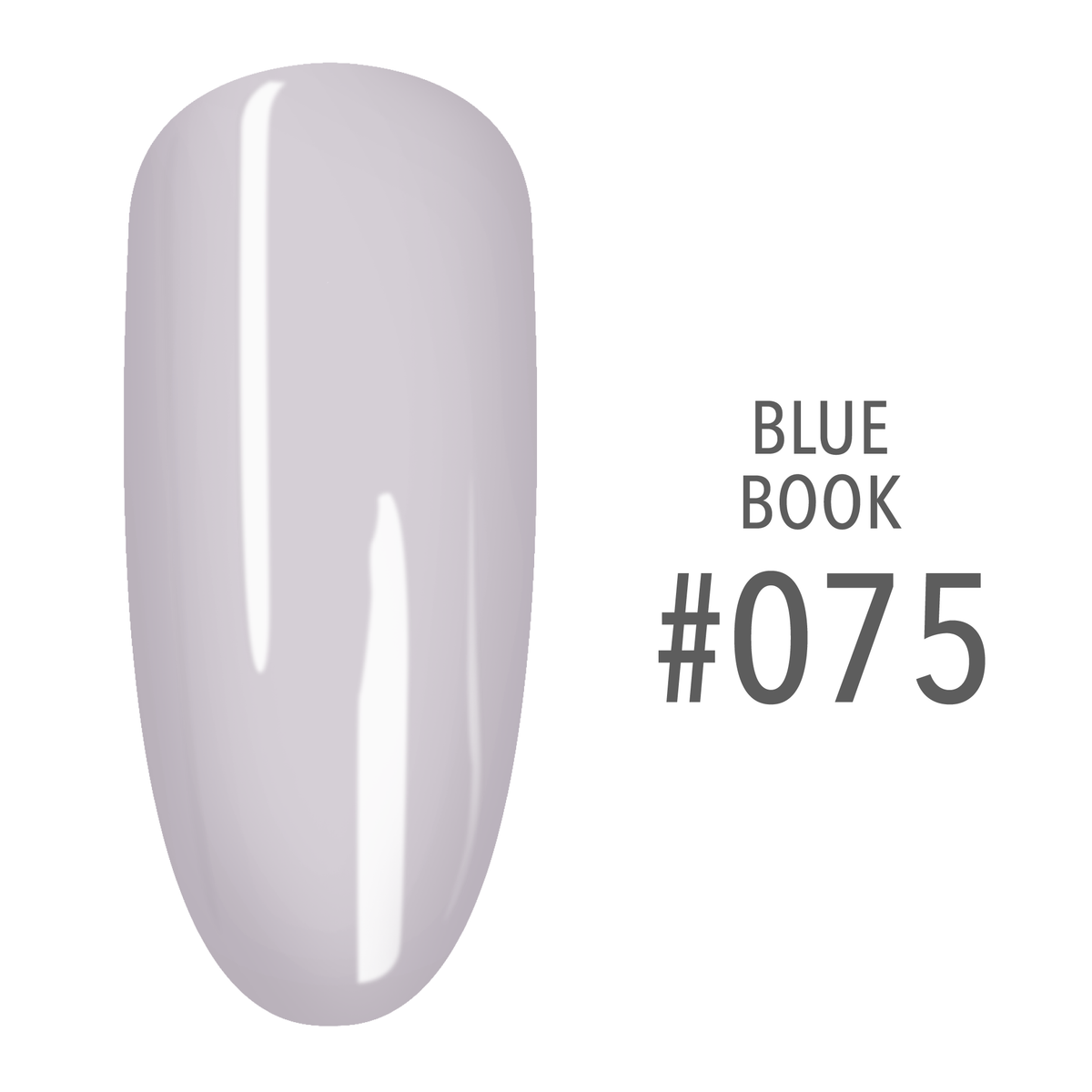 SNS Blue Book #075 Off White swatch on a nail tip