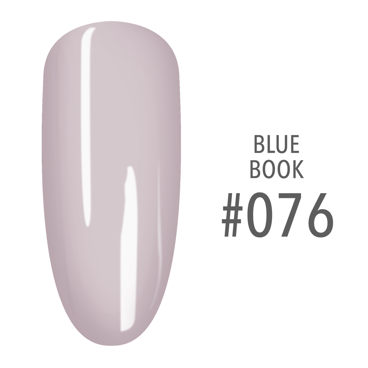 SNS Blue Book #076 Pale Pink swatch on a nail tip