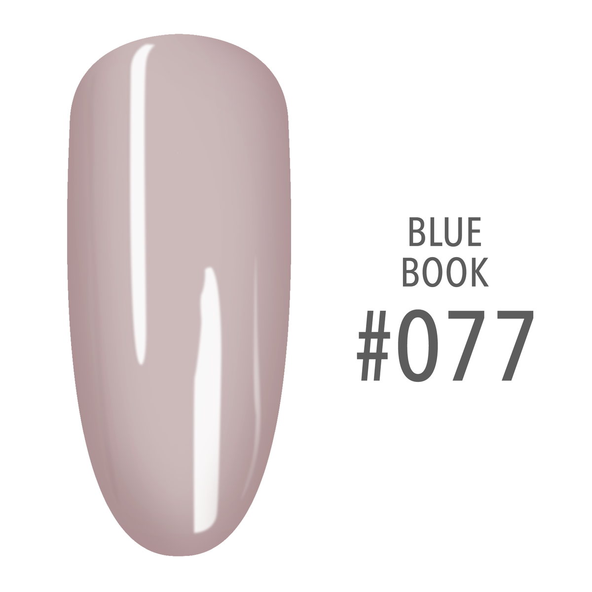 SNS Blue Book #077 Pale Pink swatch on a nail tip