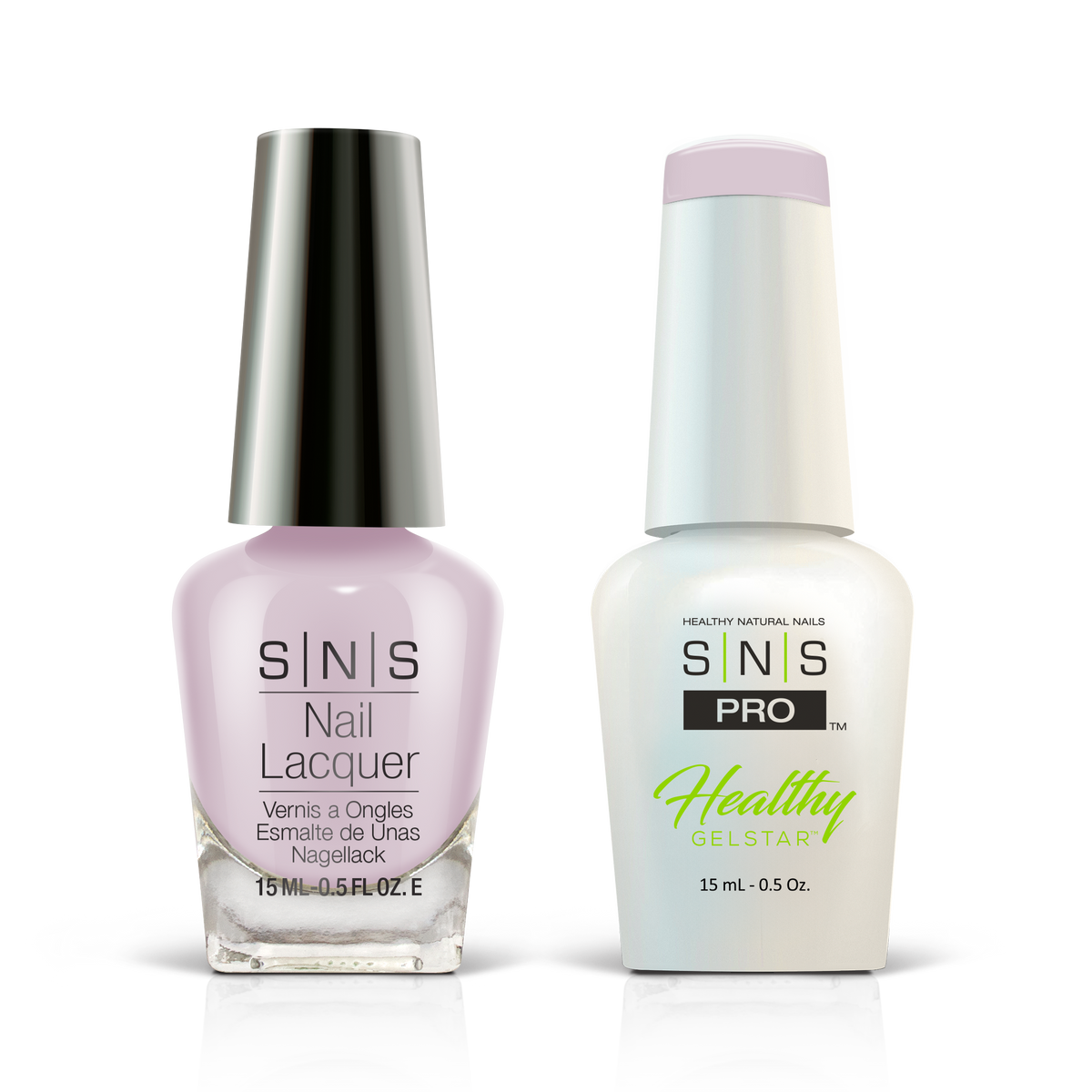 SNS Blue Book #086 pale pink GelStar gel and nail lacquer duo, 0.5 oz each