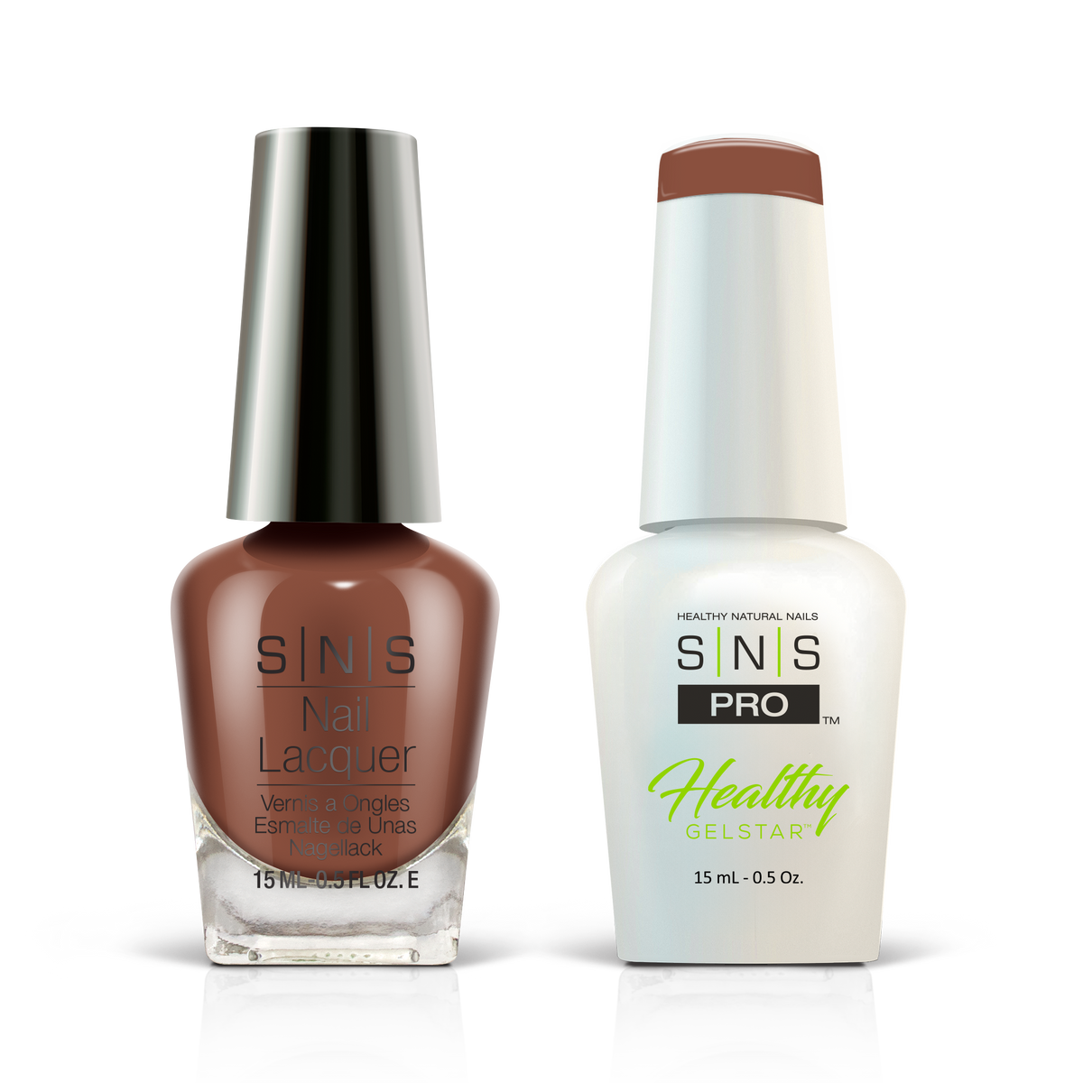 SNS Blue Book #103 rust brown GelStar gel and nail lacquer duo, 0.5 oz each