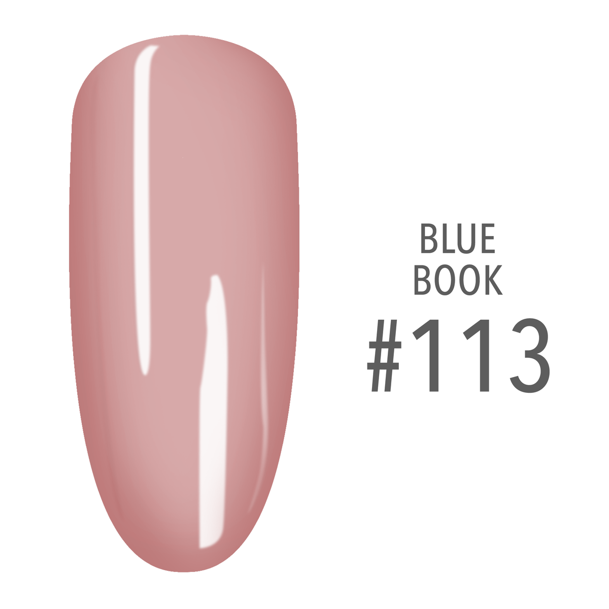 SNS Blue Book #113 Soft Pink swatch on a nail tip