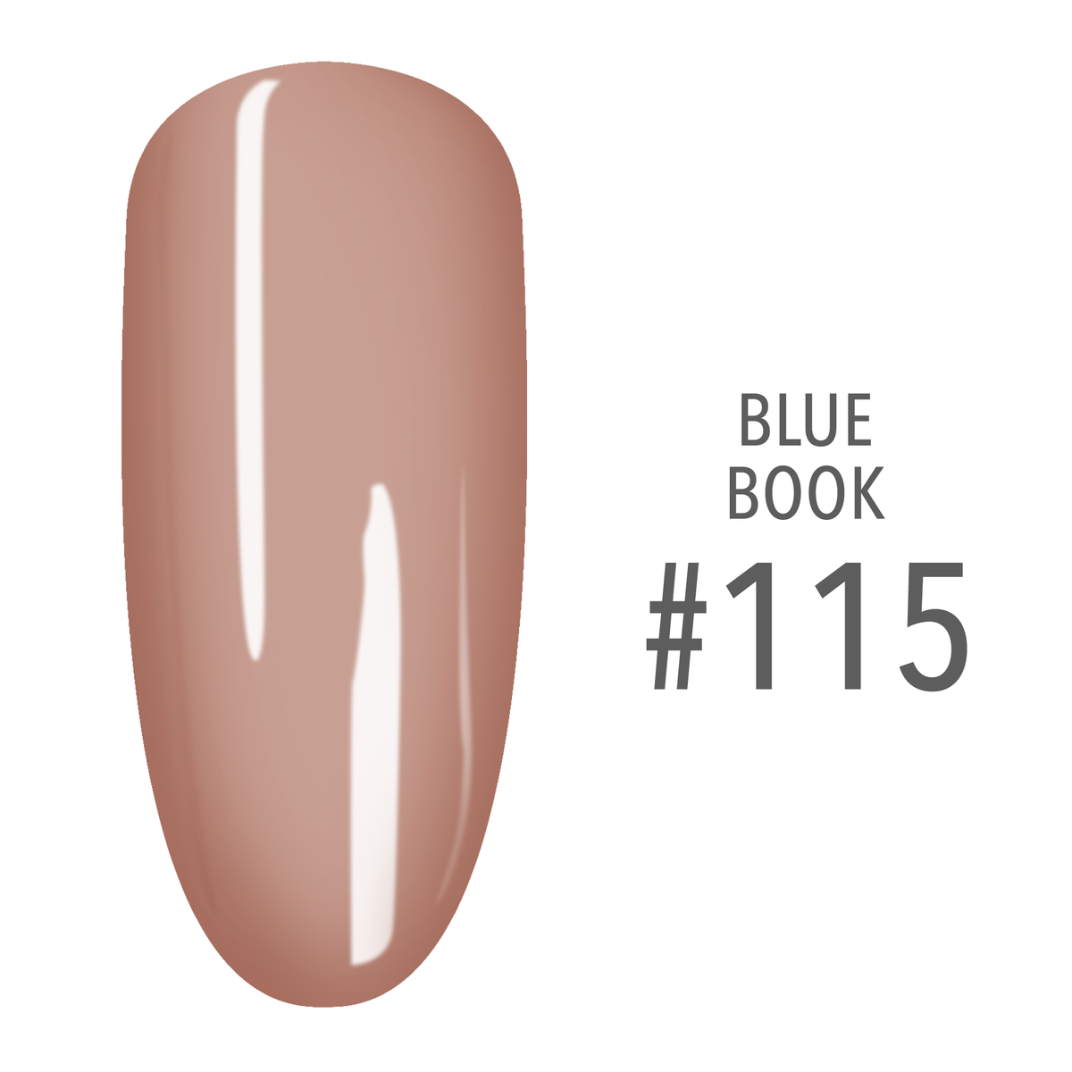 SNS Blue Book #115 Nude Beige swatch on a nail tip