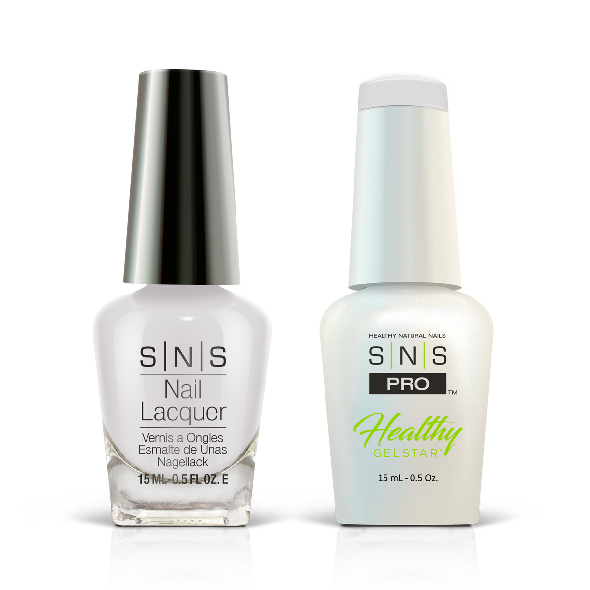 SNS Blue Book #121 off white GelStar gel and nail lacquer duo, 0.5 oz each