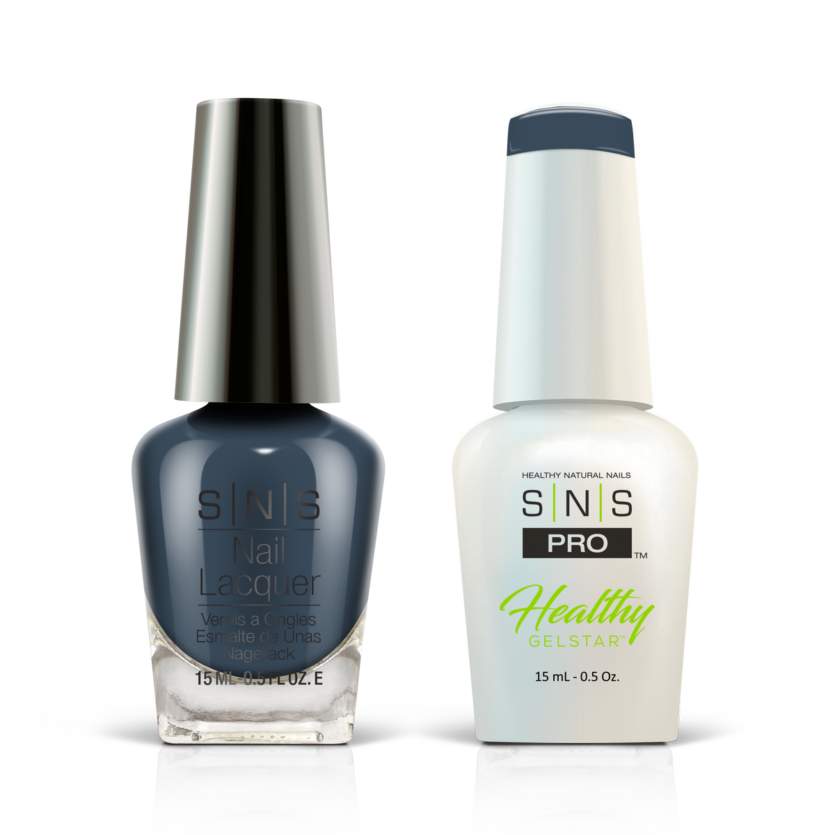 SNS Blue Book #122 slate blue GelStar gel and nail lacquer duo, 0.5 oz each