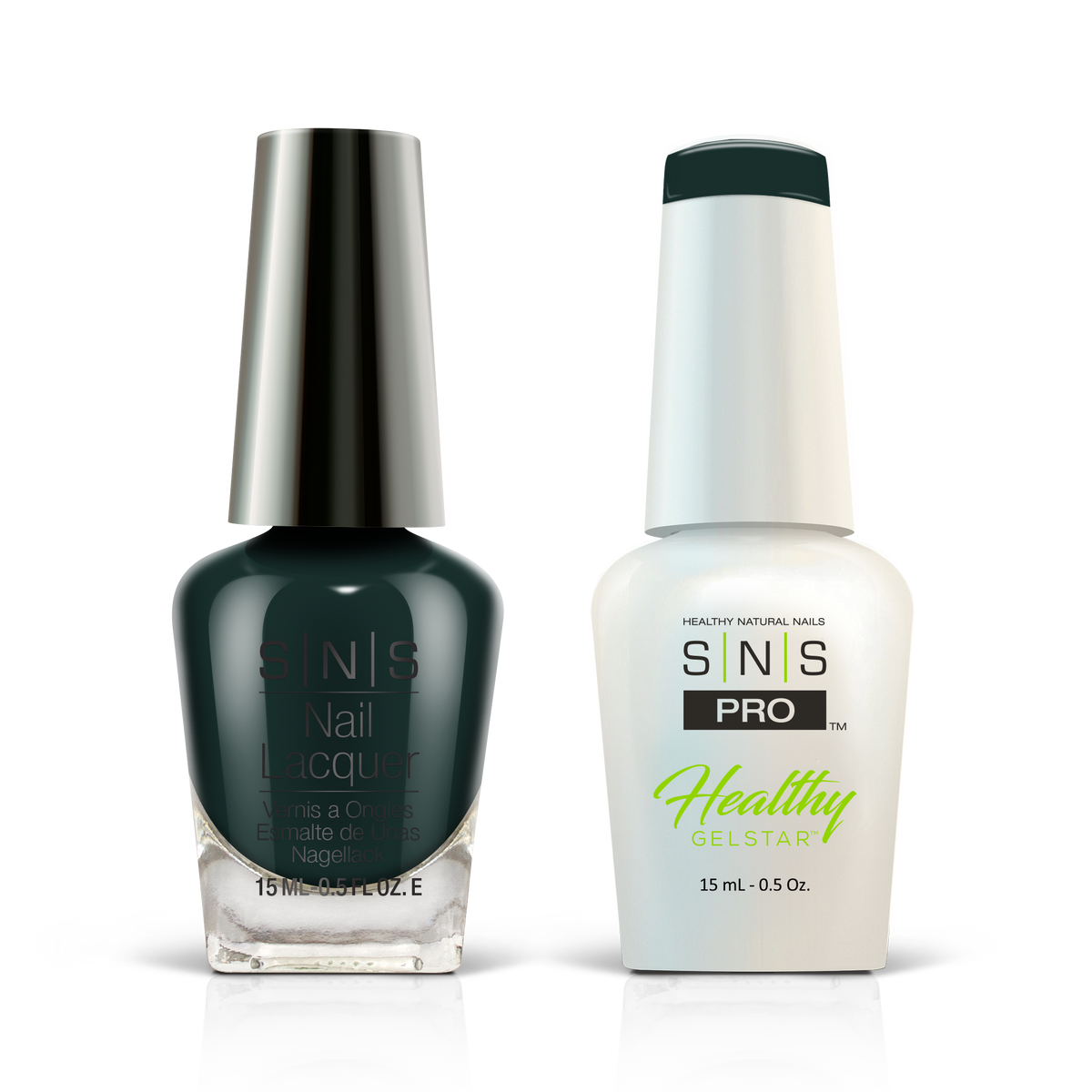 SNS Blue Book #133 deep teal GelStar gel and nail lacquer duo, 0.5 oz each