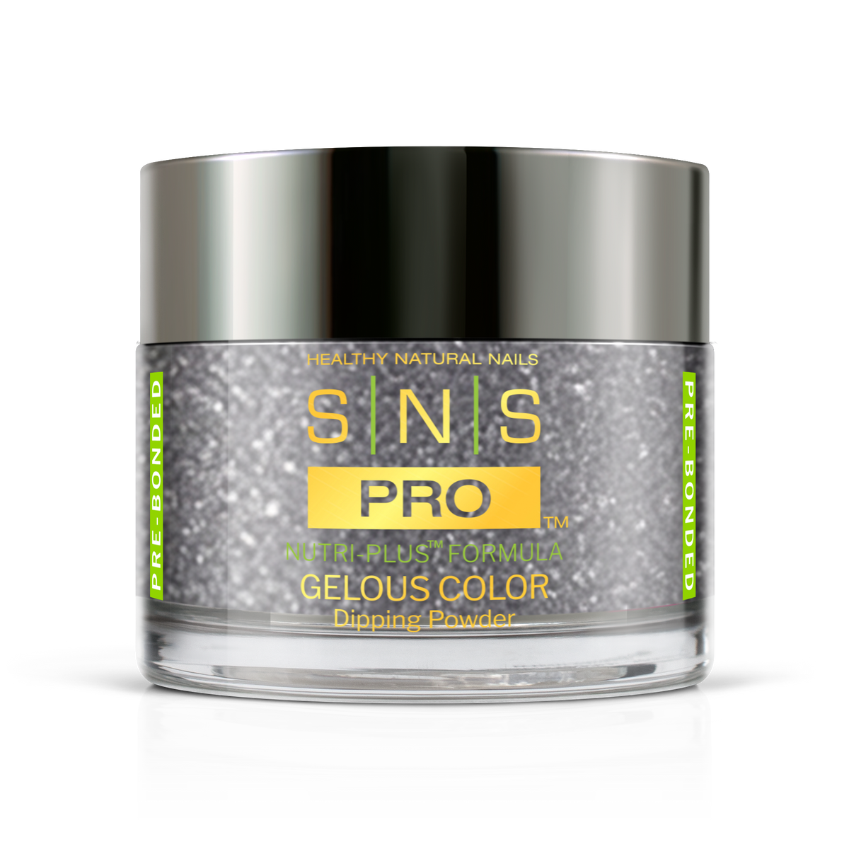 SNS Dip & Acrylic Powder #137 Gray Glitter 1.5 oz jar, Blue Book Collection