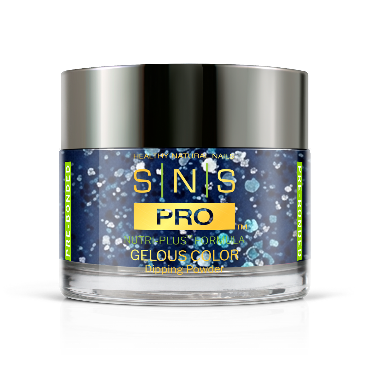 SNS Dip & Acrylic Powder #138 Navy Blue Glitter 1.5 oz jar, Blue Book Collection