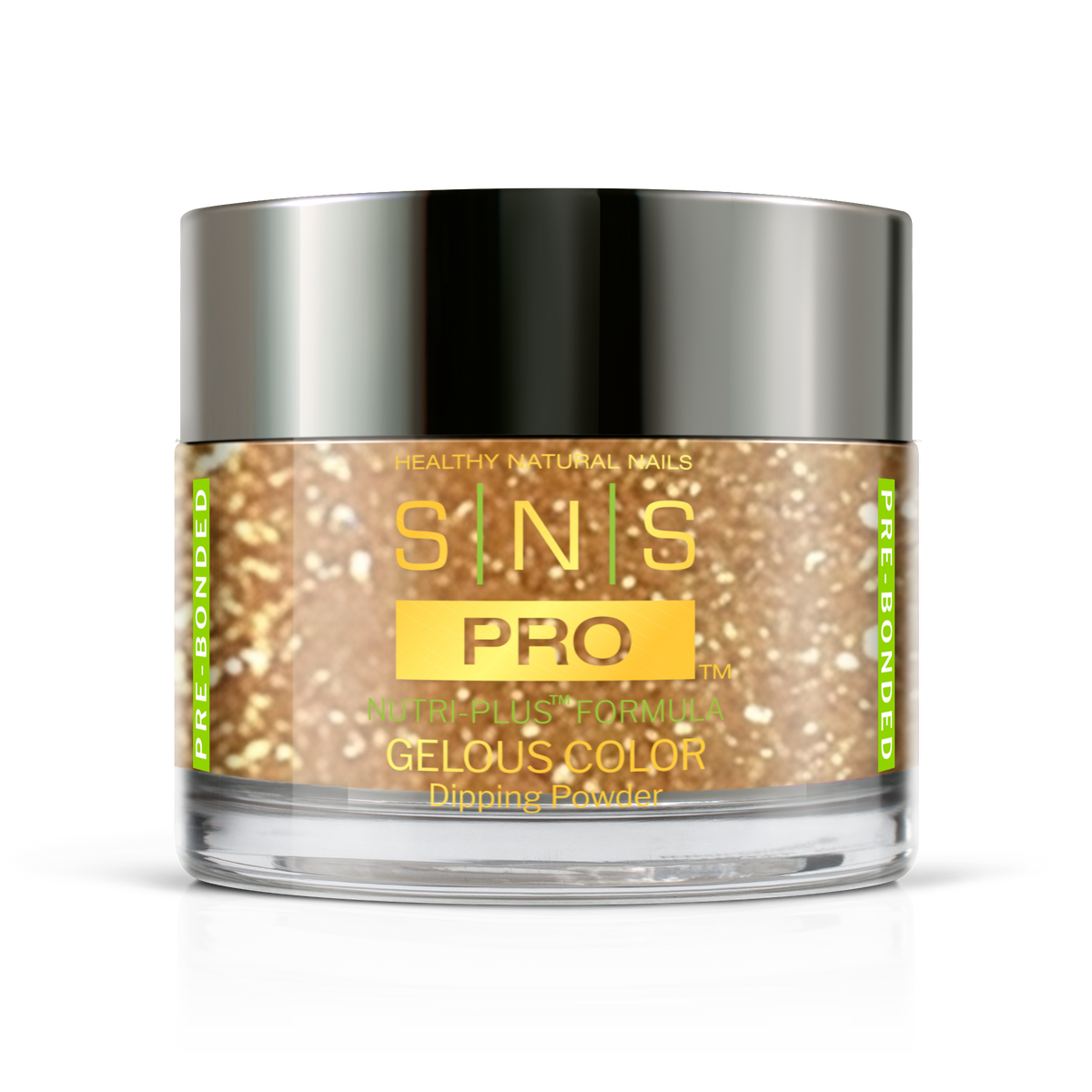SNS Dip & Acrylic Powder #141 Caramel Glitter 1.5 oz jar, Blue Book Collection