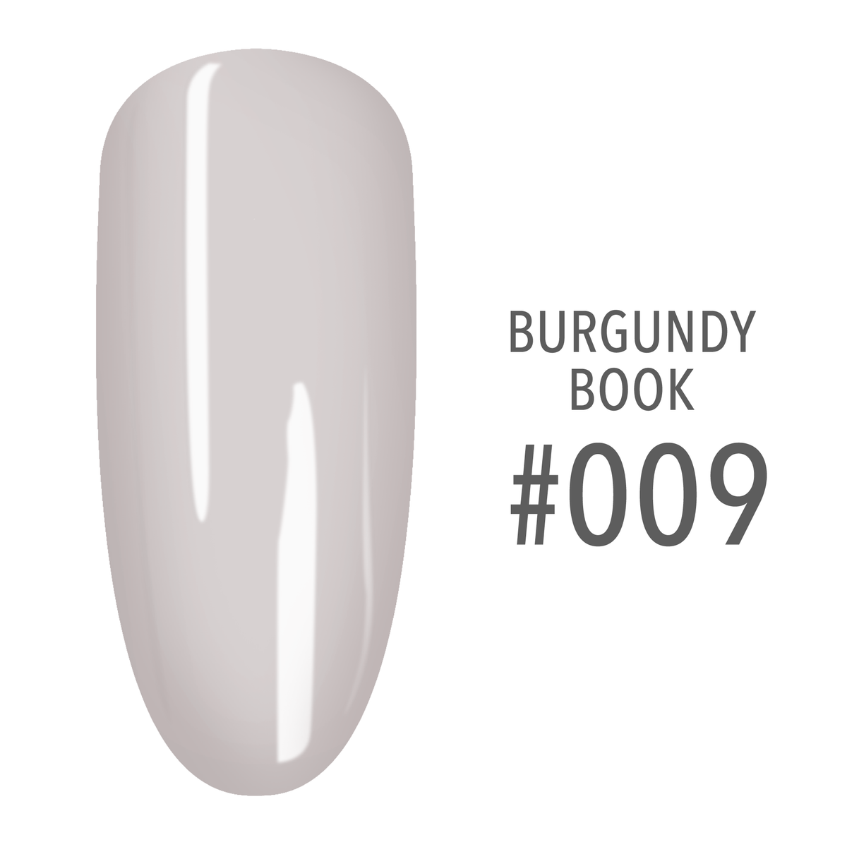 SNS Burgundy Book #009 Off White swatch on a nail tip