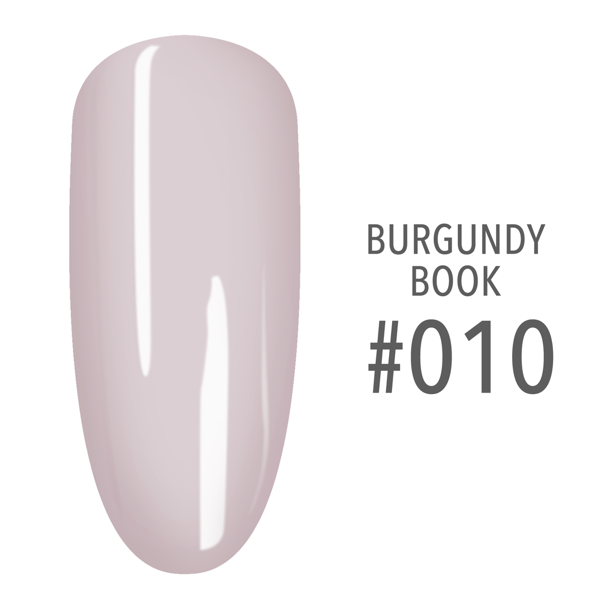 SNS Burgundy Book #010 Pale Pink swatch on a nail tip