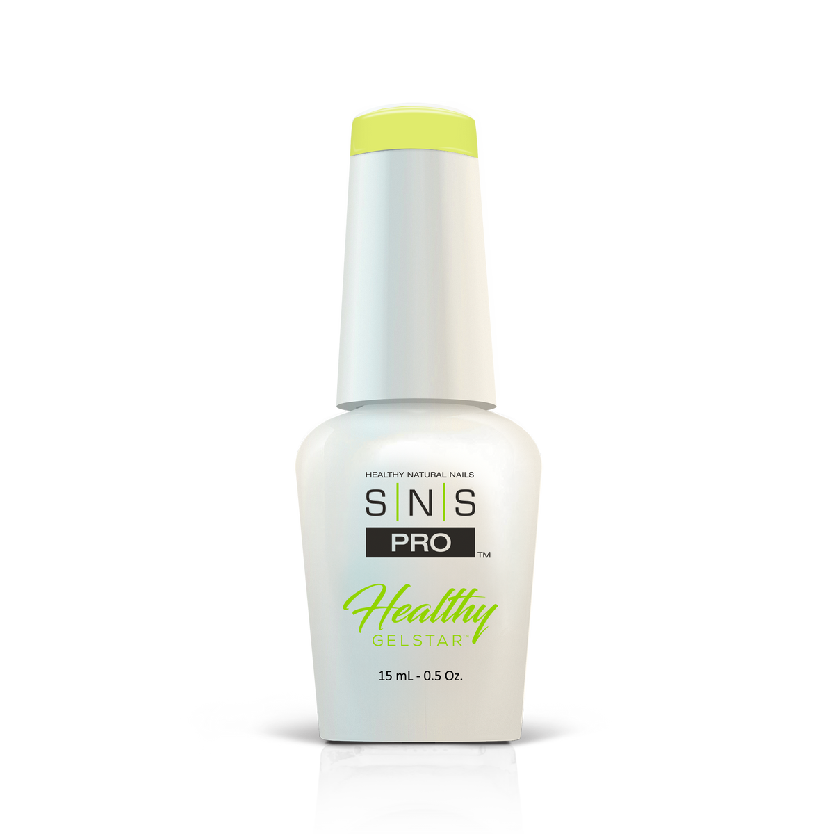 SNS Pro Healthy GelStar gel polish, 0.5 oz, Burgundy Book #020 lime yellow