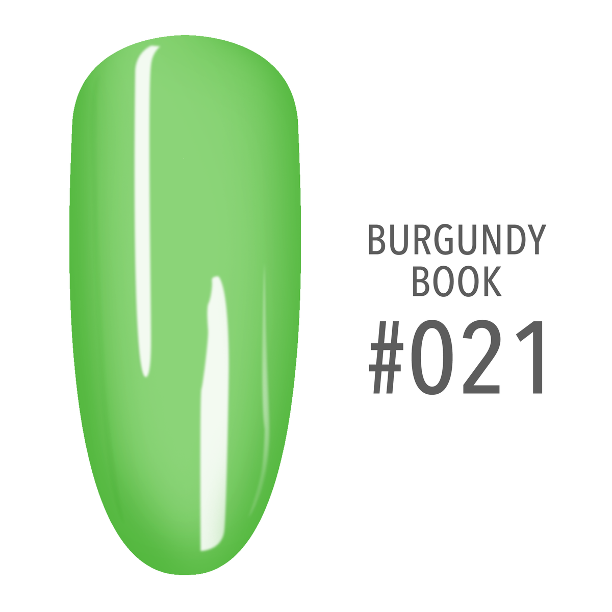SNS Burgundy Book #021 Green swatch on a nail tip
