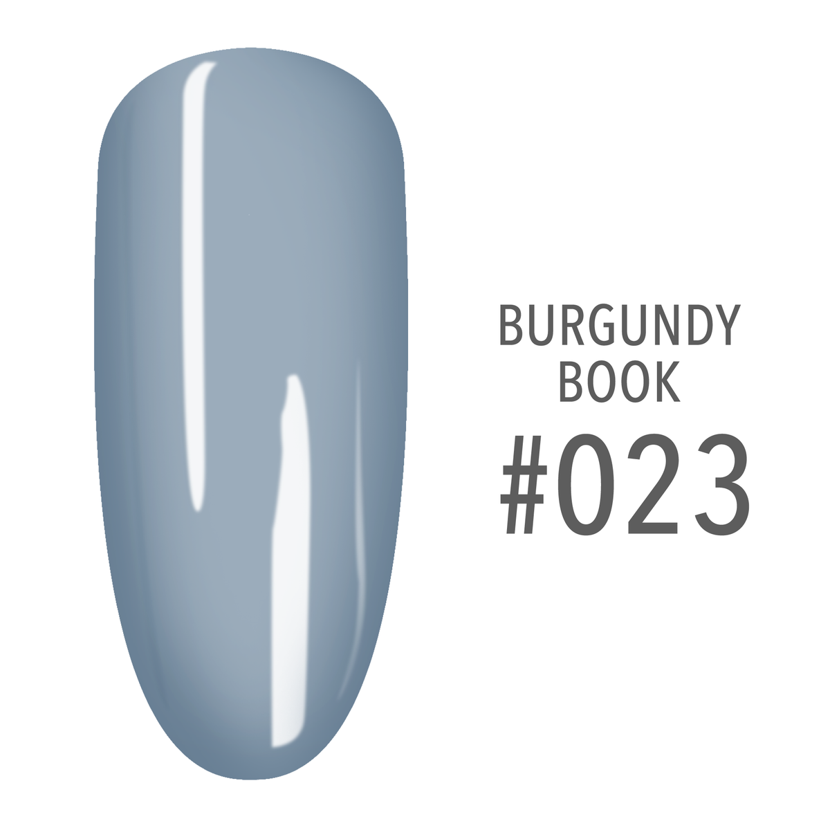 SNS Burgundy Book #023 Denim Blue swatch on a nail tip