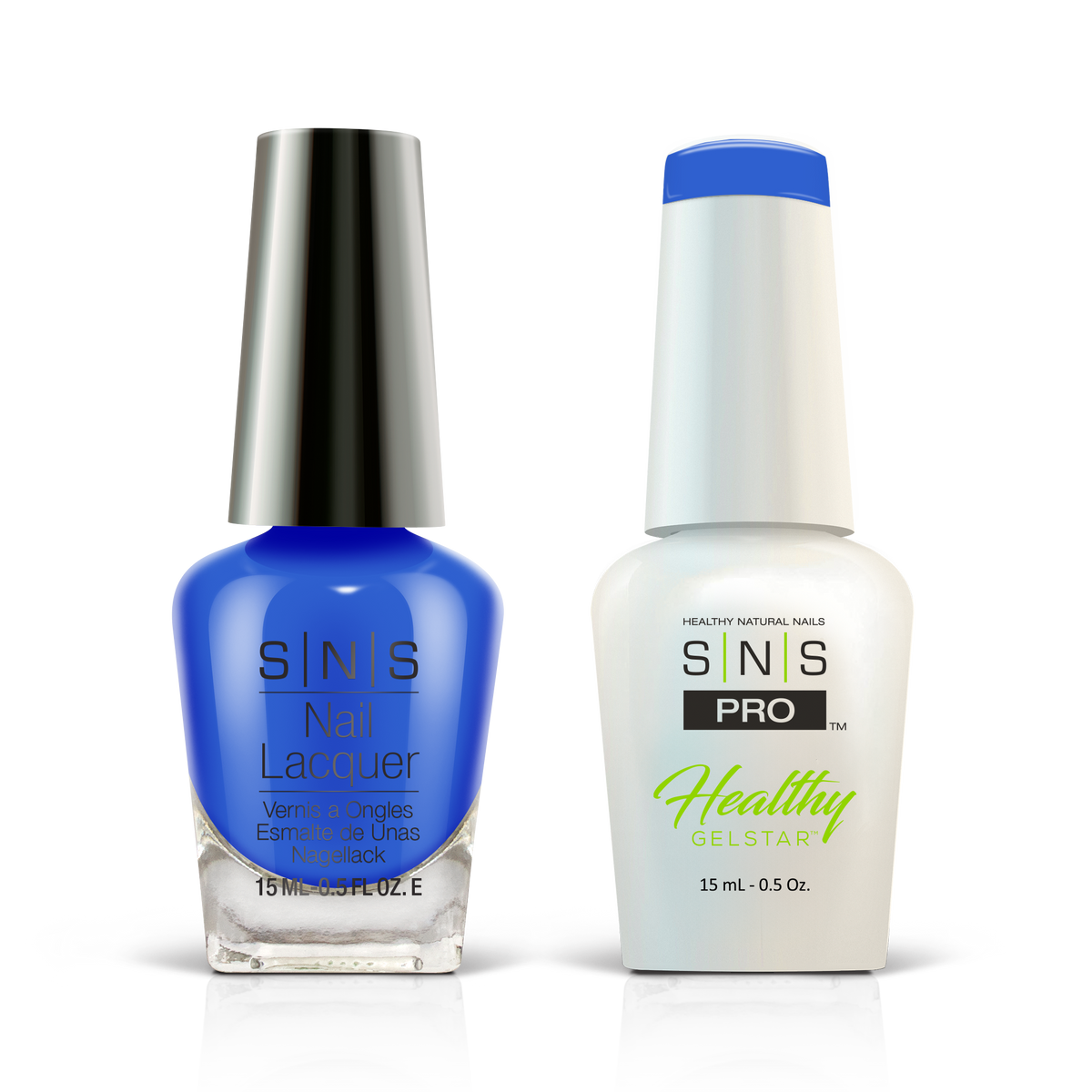 SNS Burgundy Book #030 royal blue GelStar gel and nail lacquer duo, 0.5 oz each