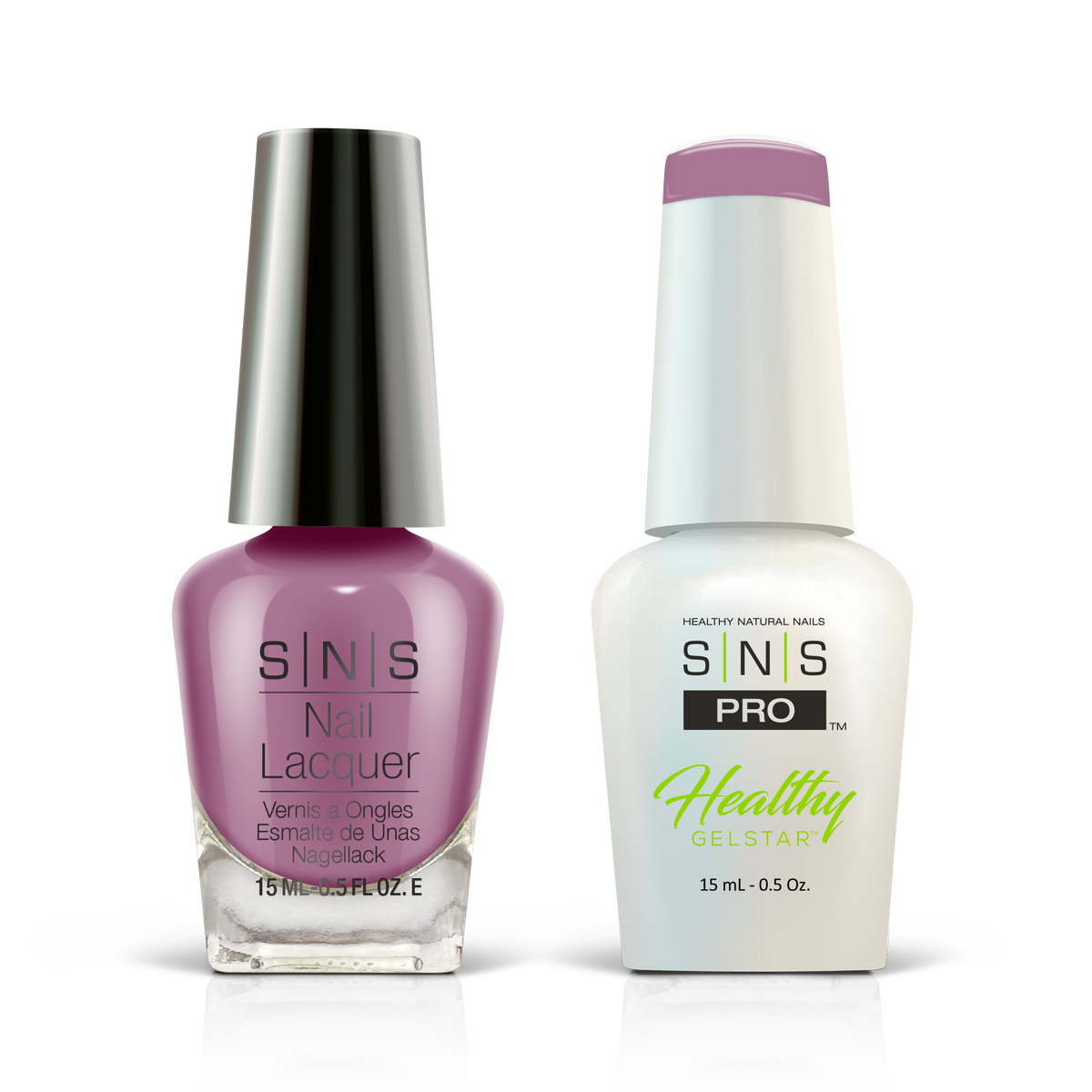 SNS Gel & Lacquer Duo #037 Mauve: SNS Nail Lacquer and Pro Healthy GelStar gel polish bottles, Burgundy Book Collection
