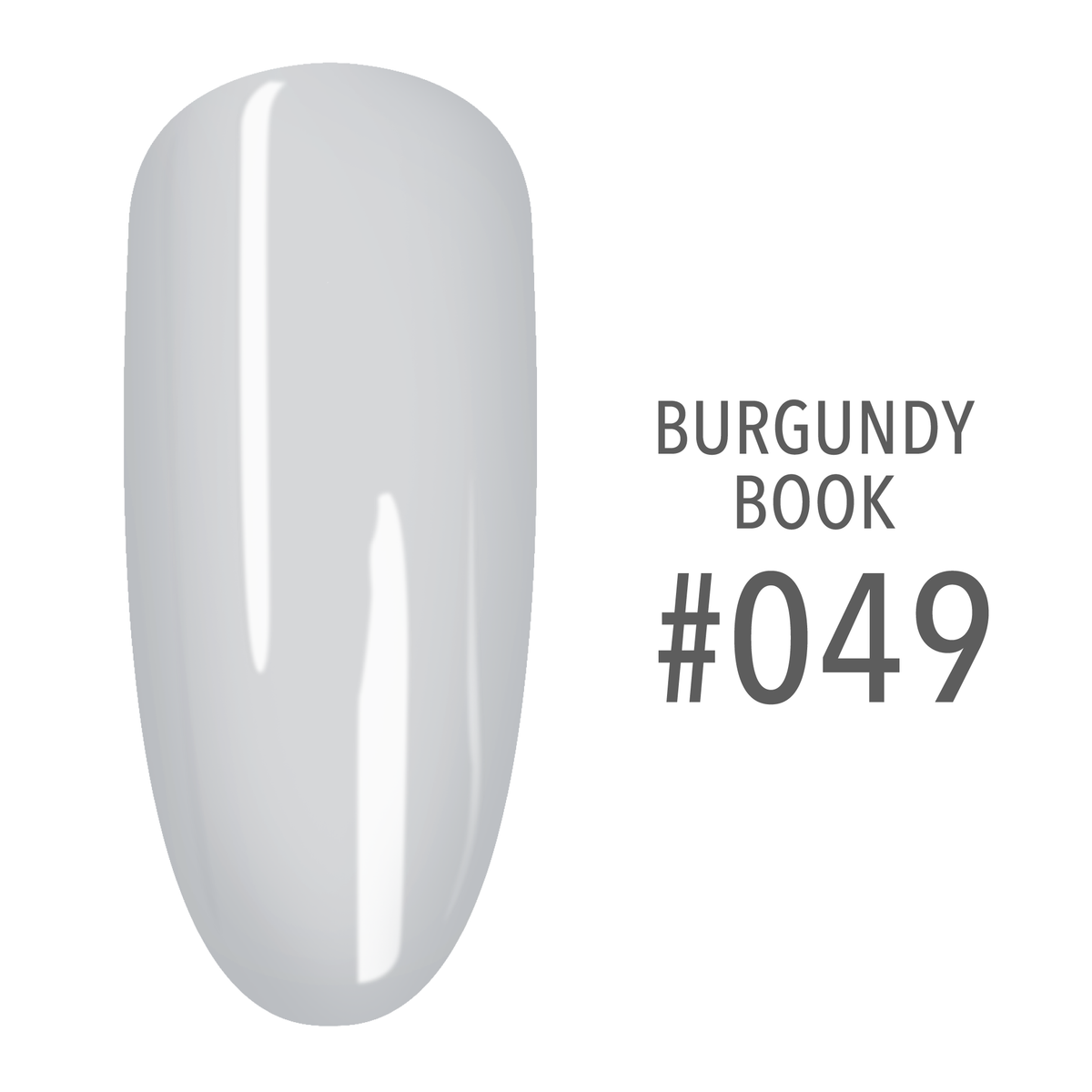SNS Burgundy Book #049 Off White swatch on a nail tip