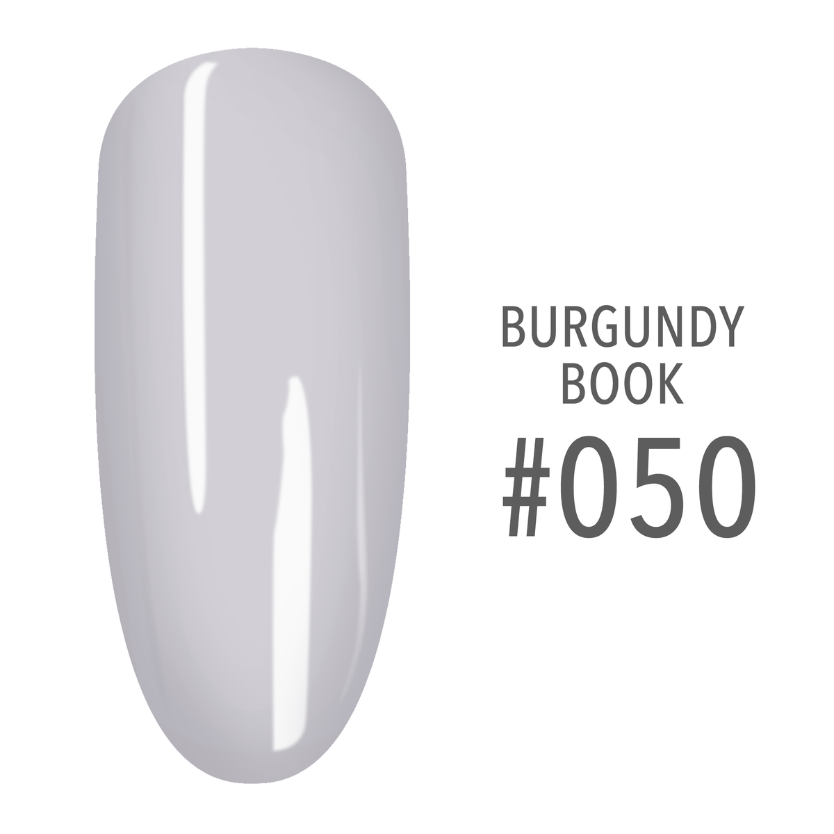 SNS Burgundy Book #050 Off White swatch on a nail tip