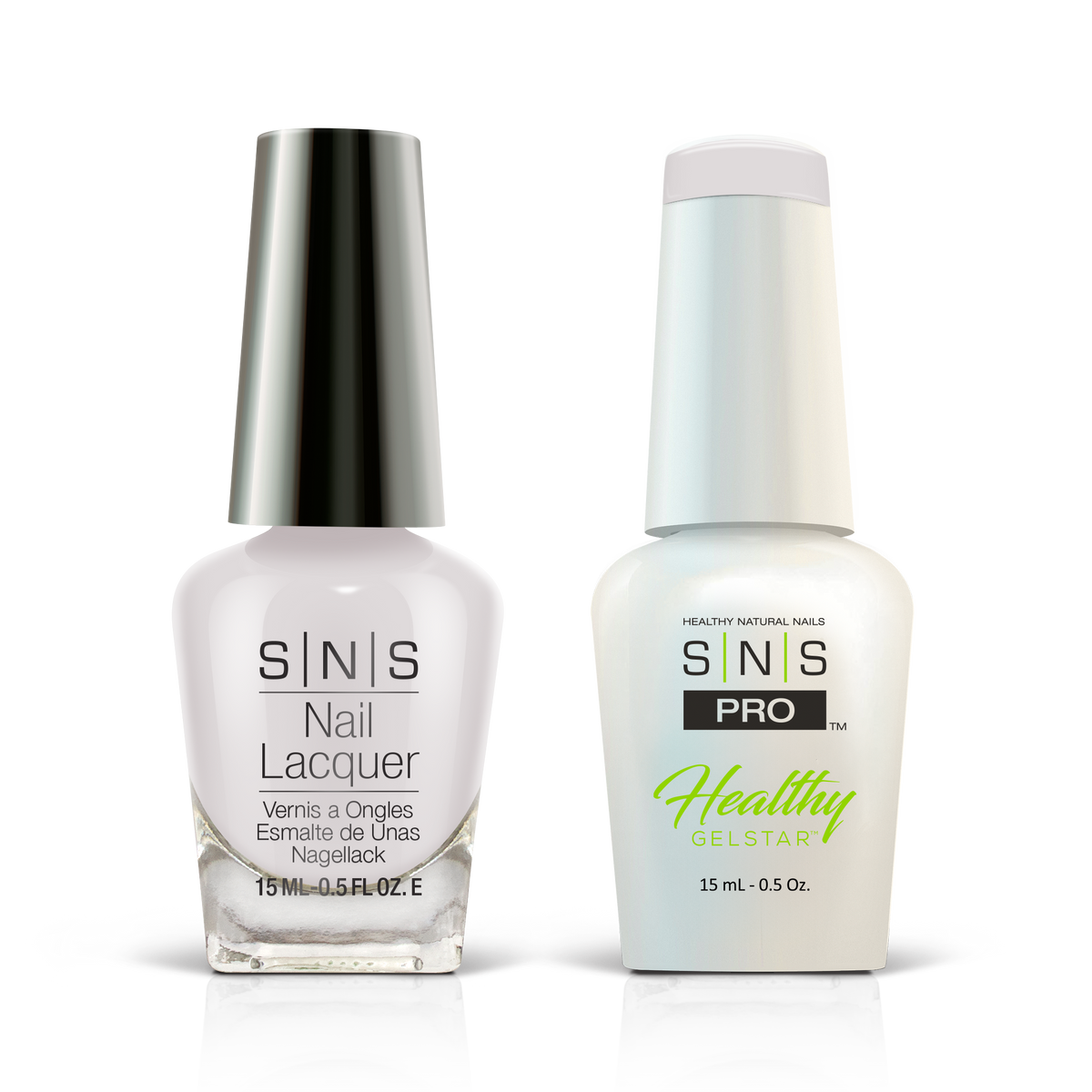 SNS Gel & Lacquer Duo #051 Off White: SNS Nail Lacquer and Pro Healthy GelStar gel polish bottles, Burgundy Book Collection