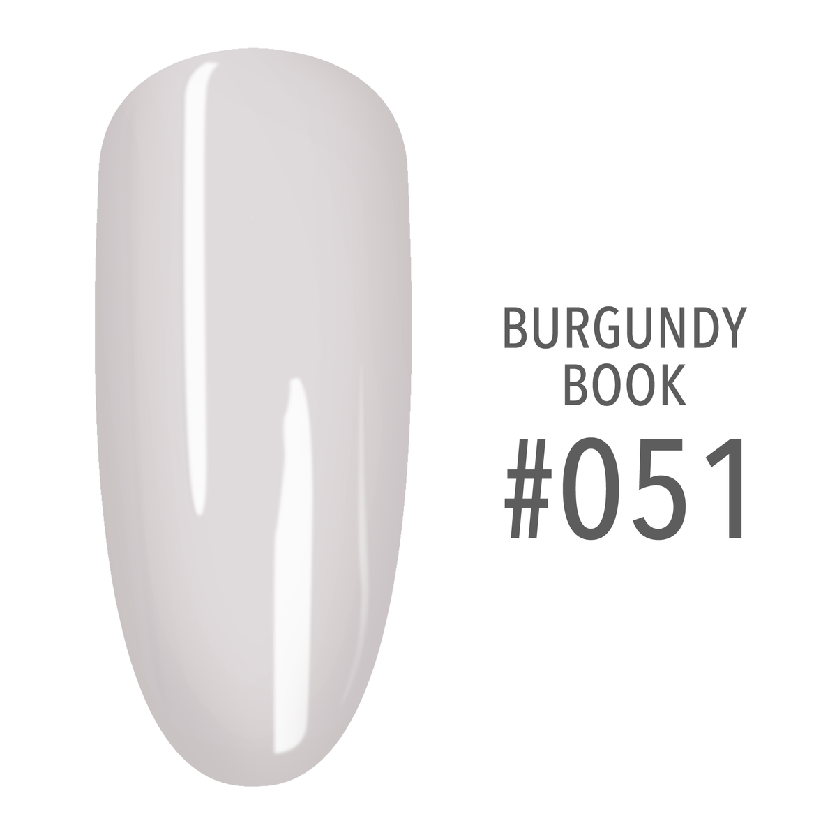 SNS Burgundy Book #051 Off White swatch on a nail tip