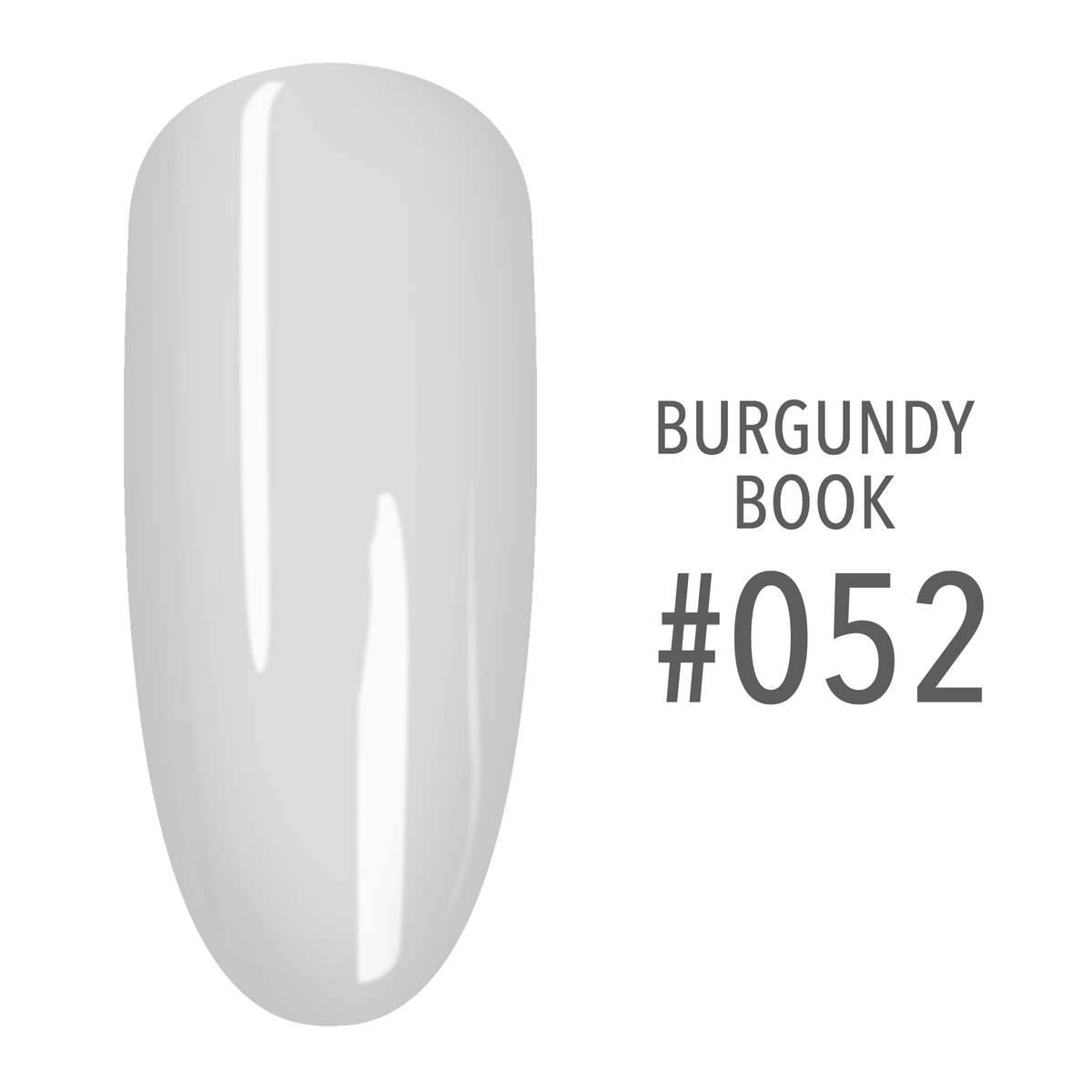 SNS Burgundy Book #052 Off White swatch on a nail tip
