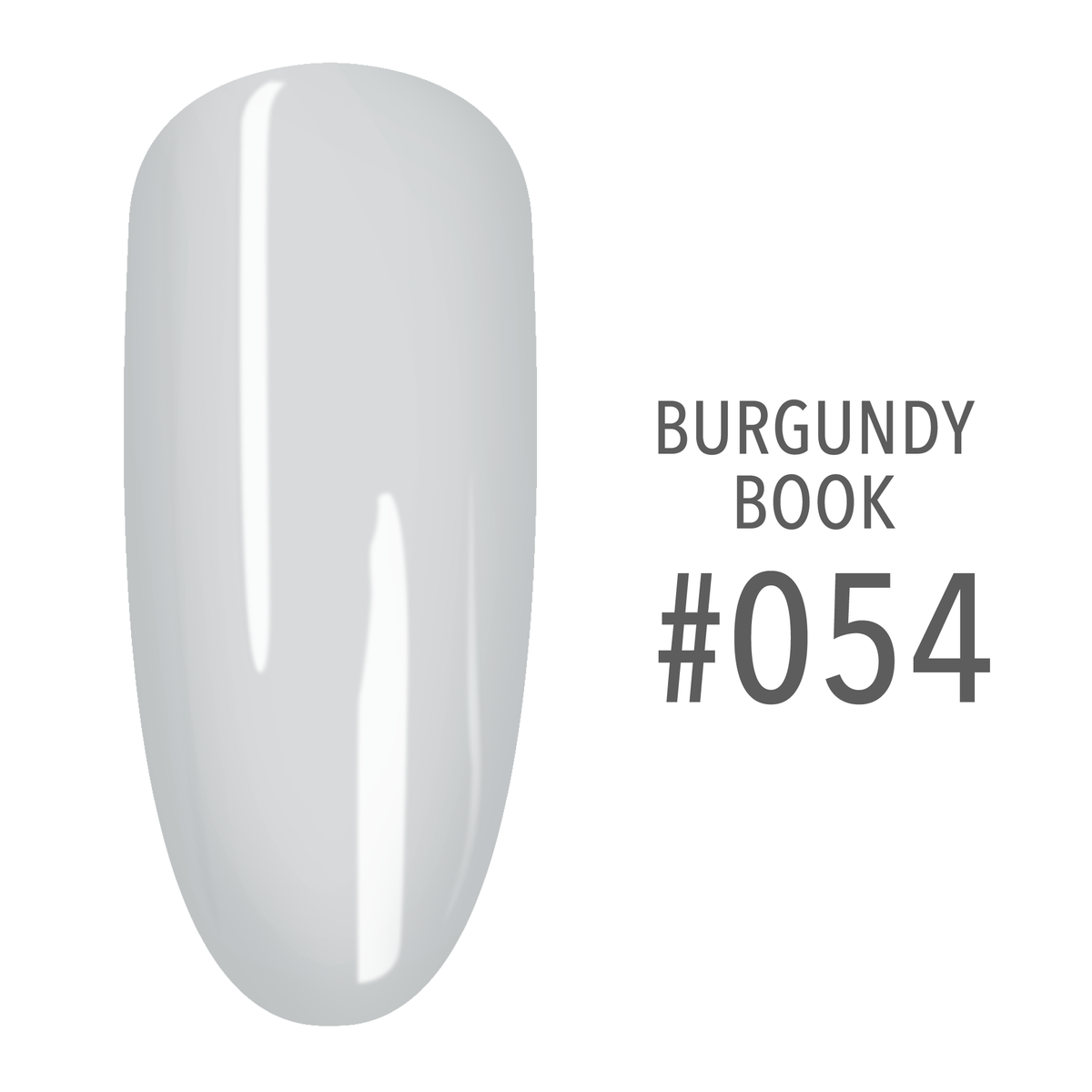 SNS Burgundy Book #054 Off White swatch on a nail tip