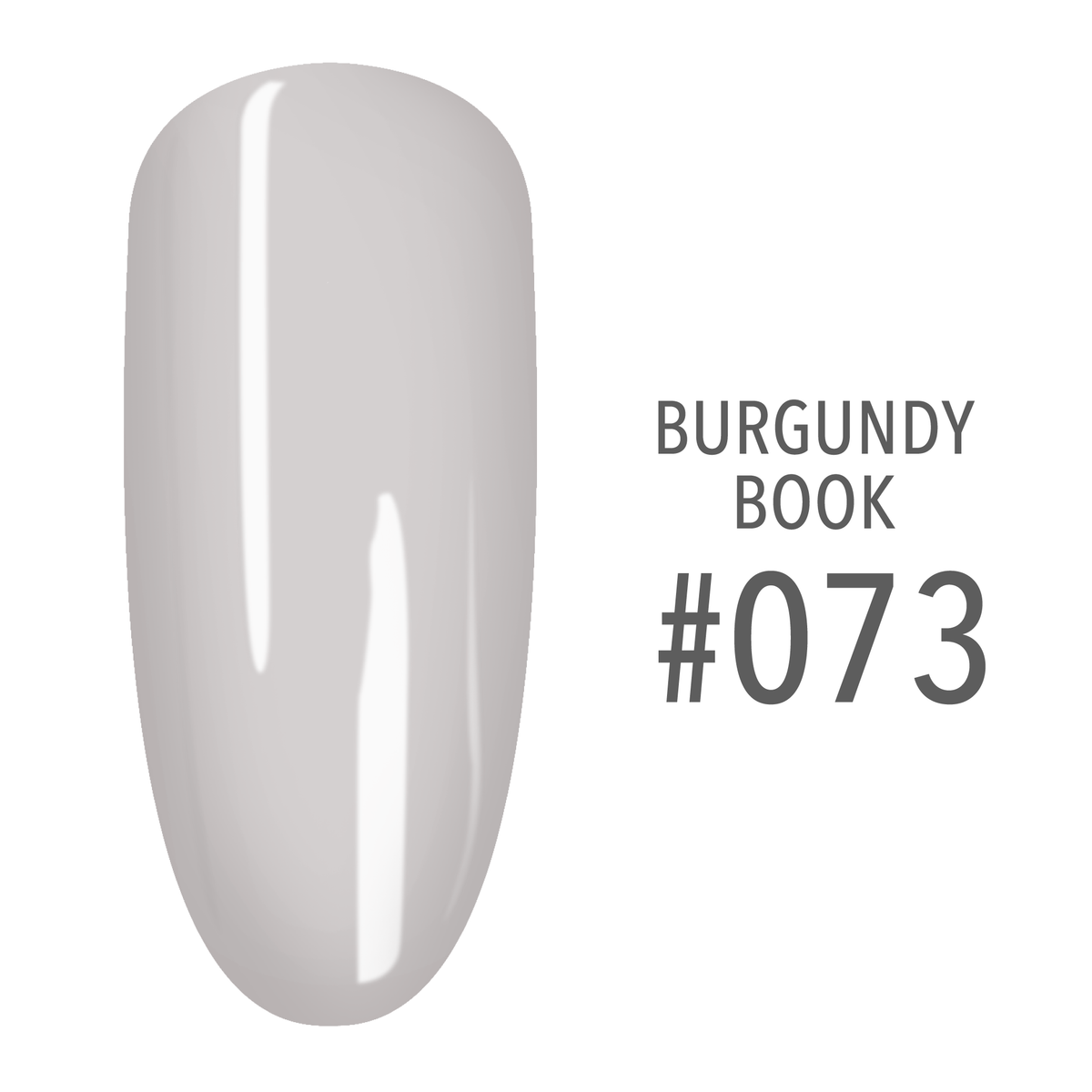 SNS Burgundy Book #073 Off White swatch on a nail tip