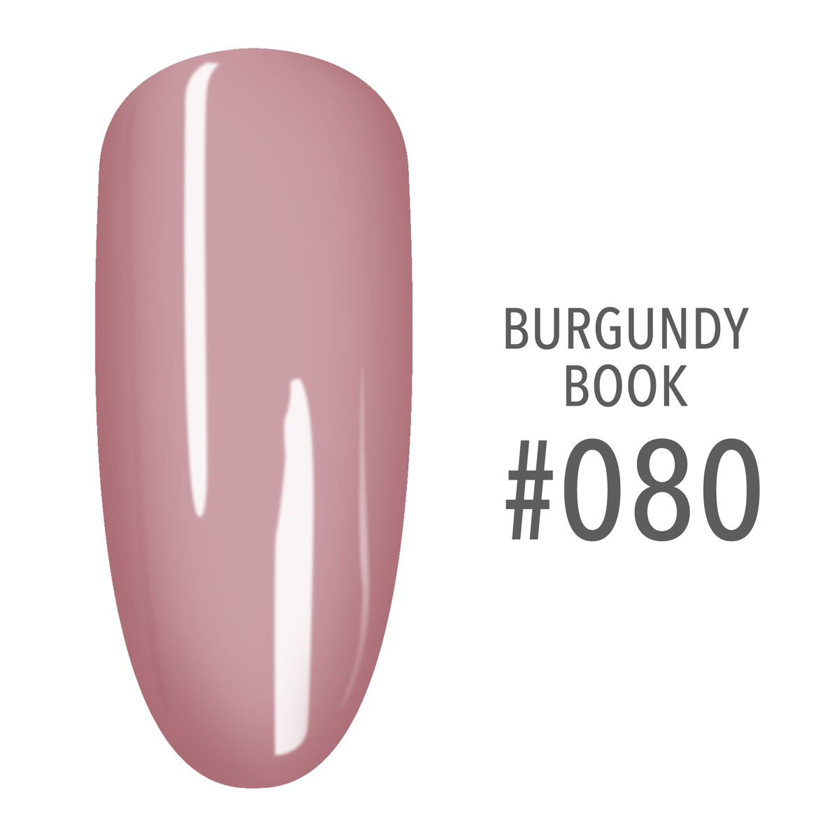 SNS Burgundy Book #080 Soft Pink swatch on a nail tip