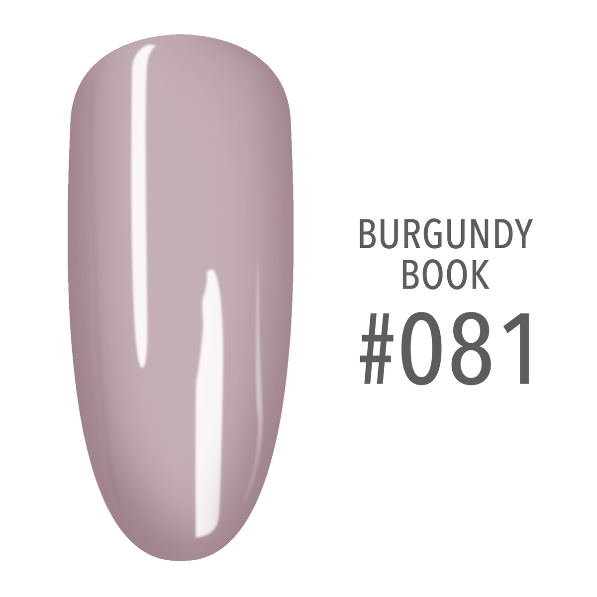 SNS Burgundy Book #081 Dusty Pink swatch on a nail tip