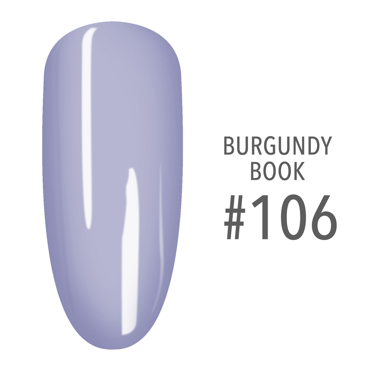 SNS Burgundy Book #106 Ice Blue swatch on a nail tip