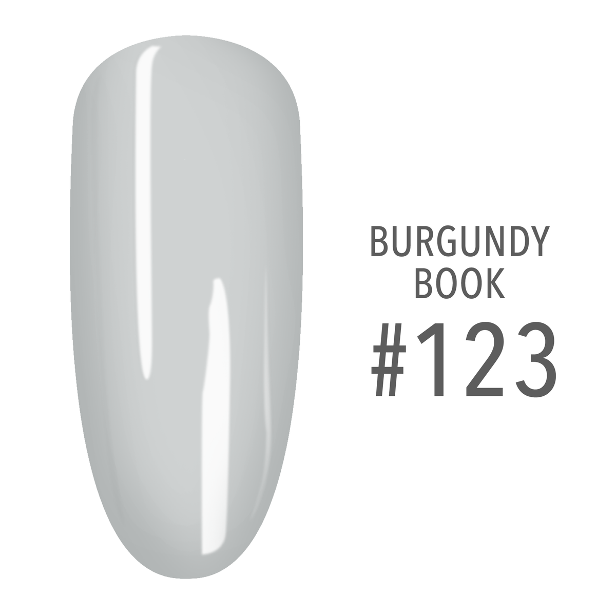 SNS Burgundy Book #123 Off White swatch on a nail tip