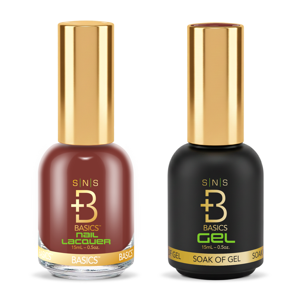 SNS Gel & Lacquer Duo #106 Dusty Rose: SNS Nail Lacquer and Pro Healthy GelStar gel polish bottles, Green Book Collection